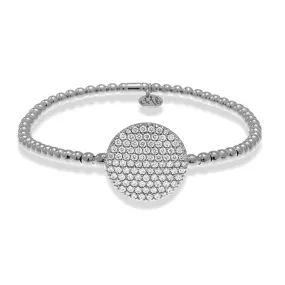 1.25ctw, 18K White Gold Tresore Stretch Bracelet