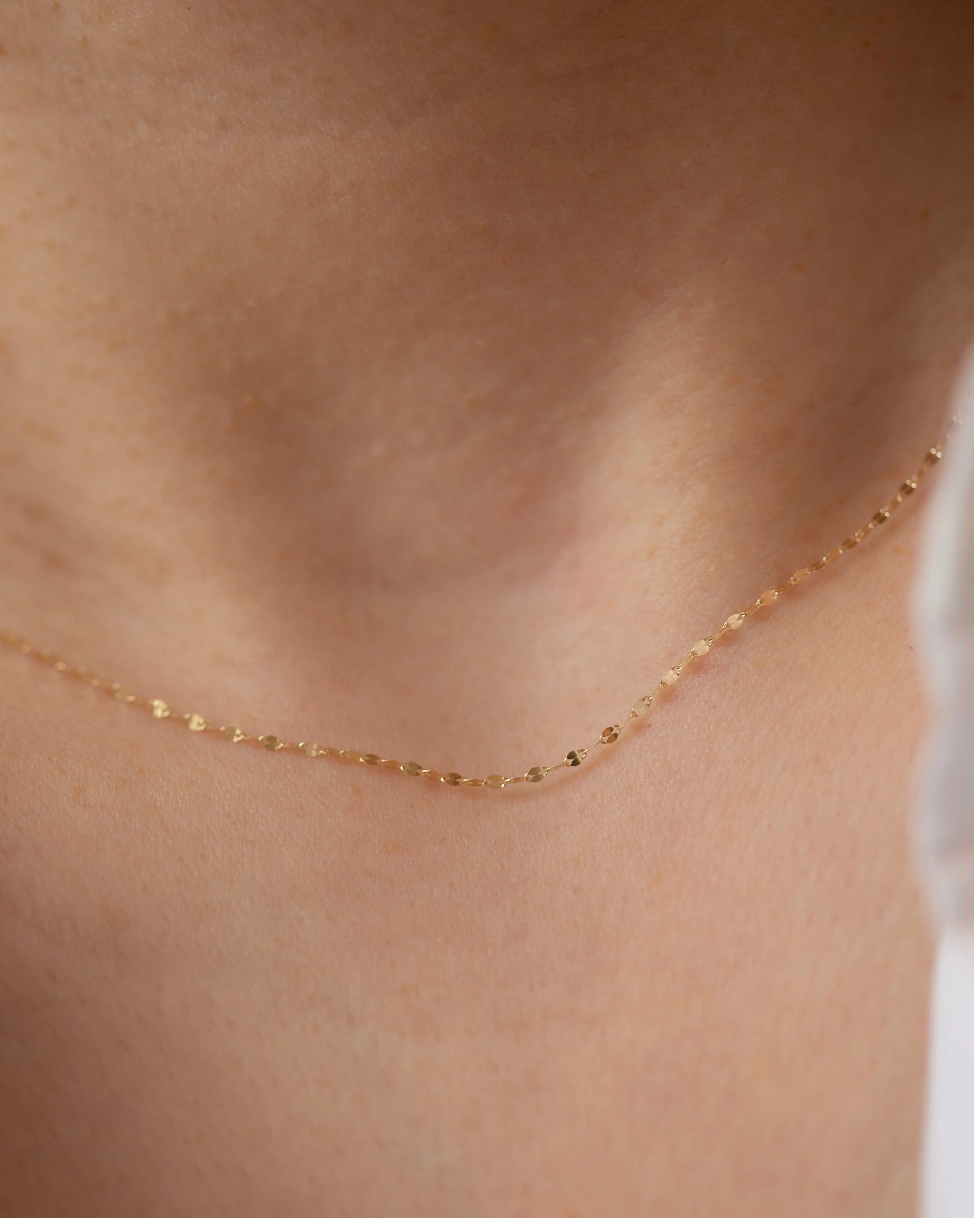 14k Glitter Chain necklace