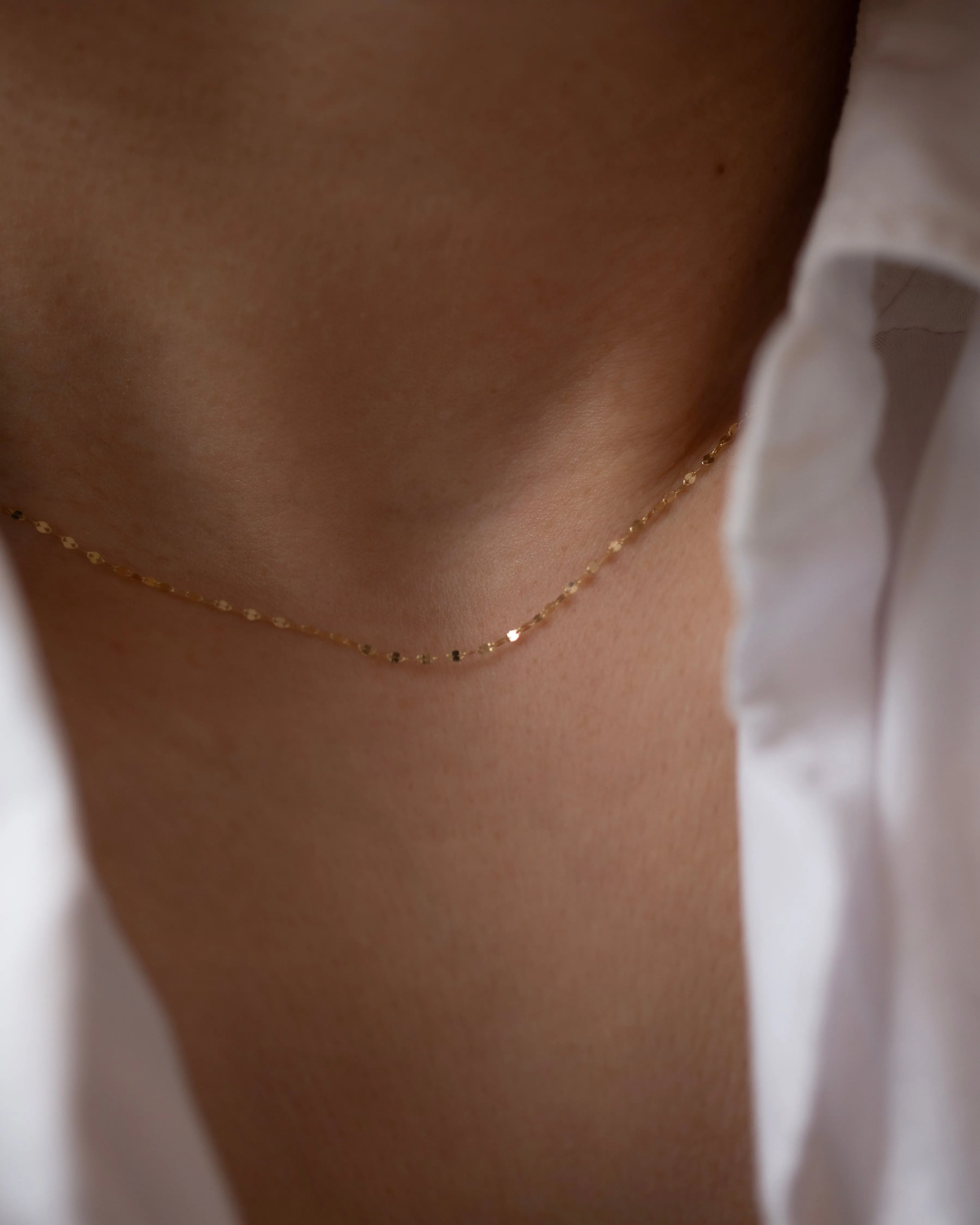 14k Glitter Chain necklace