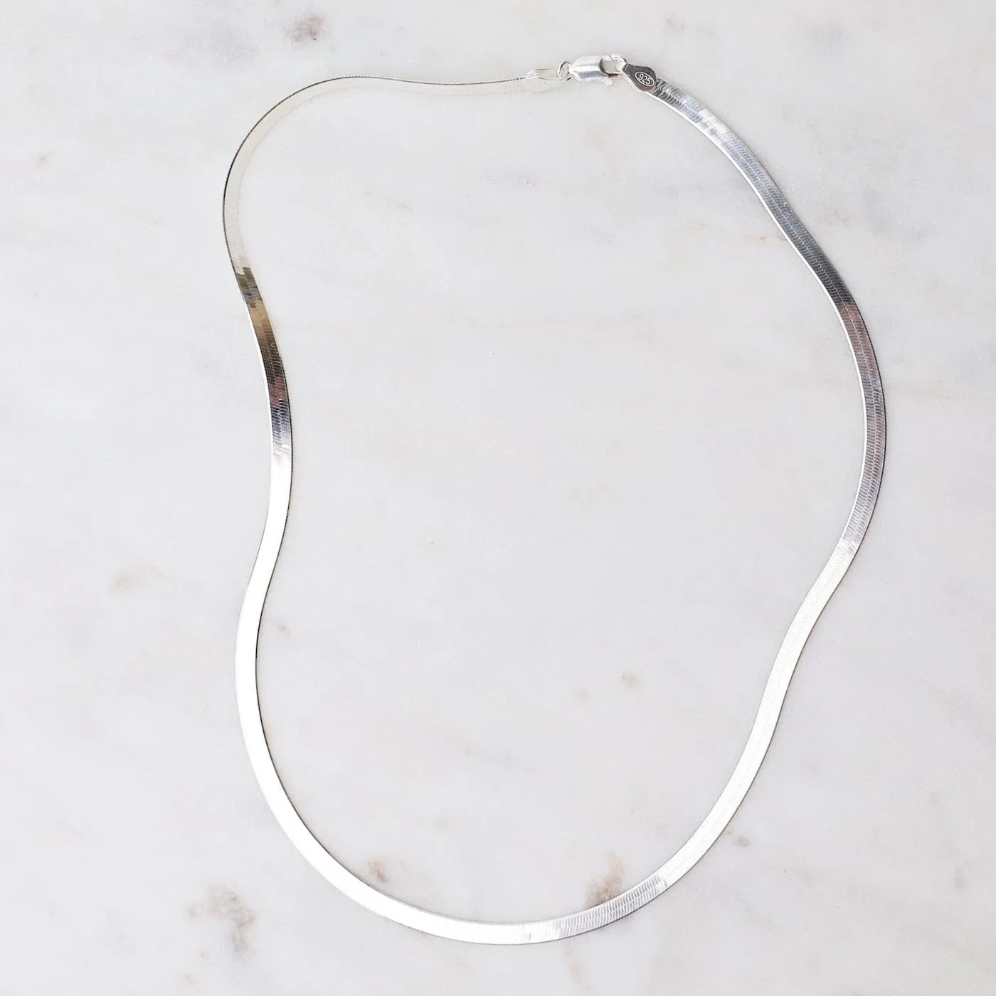 16" Sterling Silver Herringbone Chain