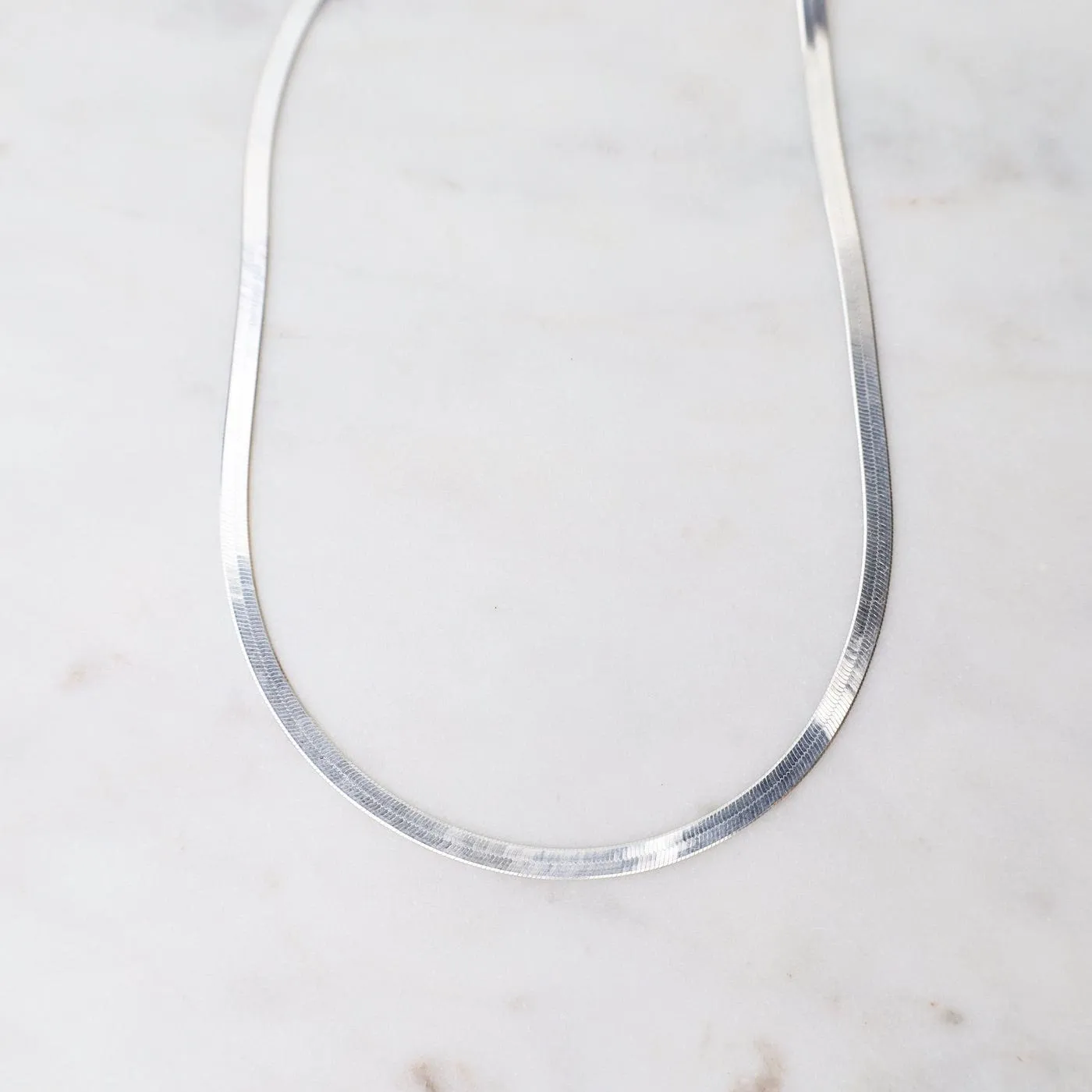 16" Sterling Silver Herringbone Chain