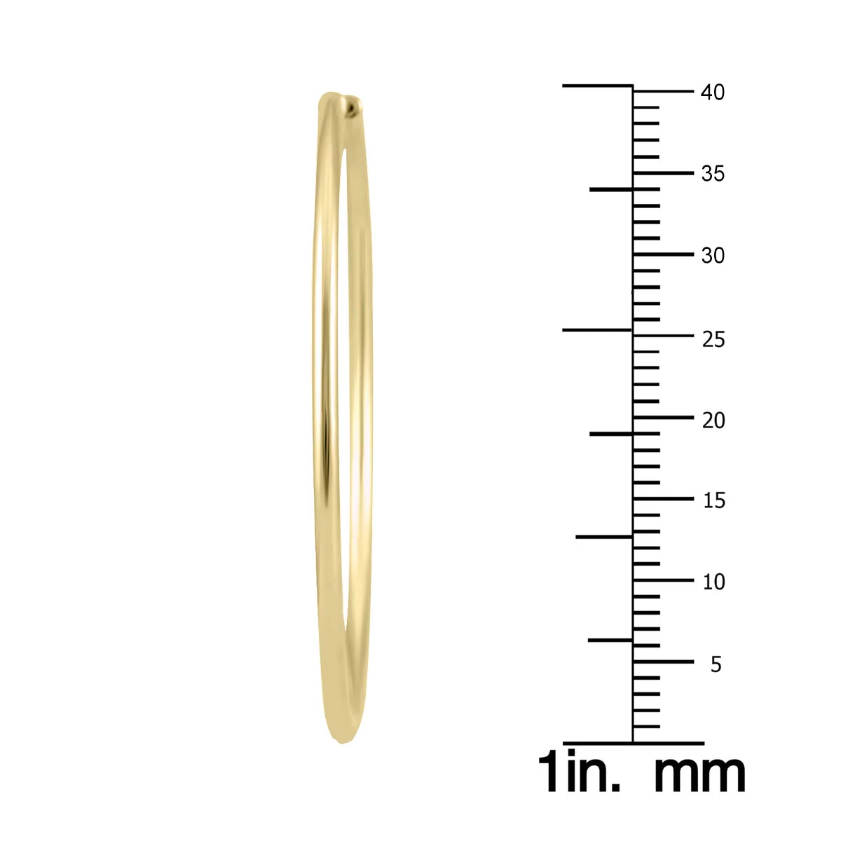 40Mm Hoop Earrings In 14K Yellow Gold