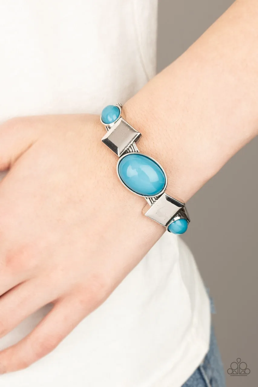 Abstract Appeal Blue Paparazzi Bracelet