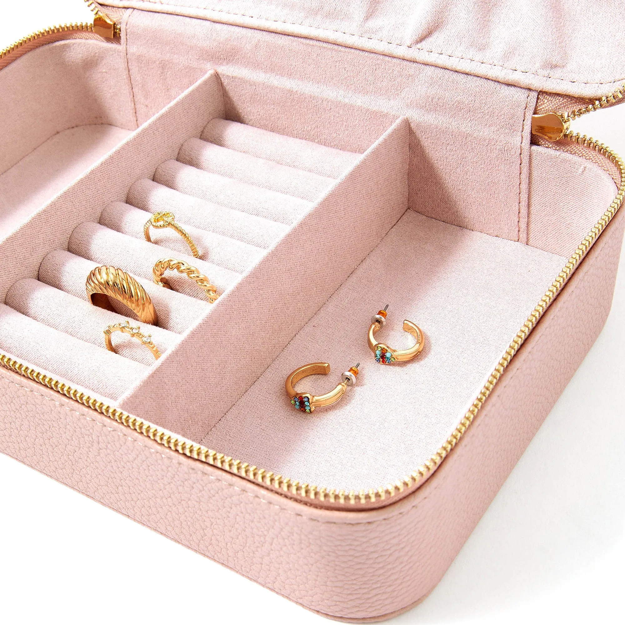 Accessorize London Women's Pink Jada Jewellery Box