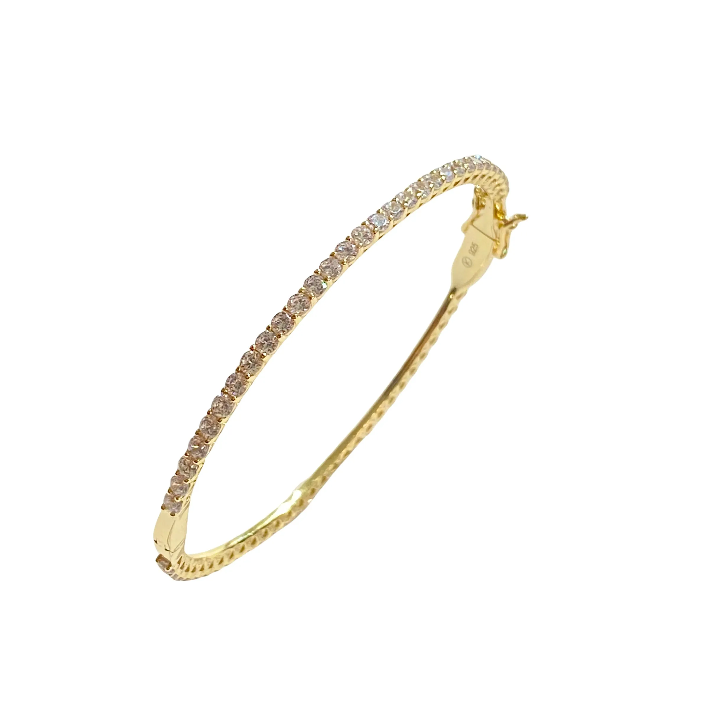 Amy Round Tennis Clasp Bangle