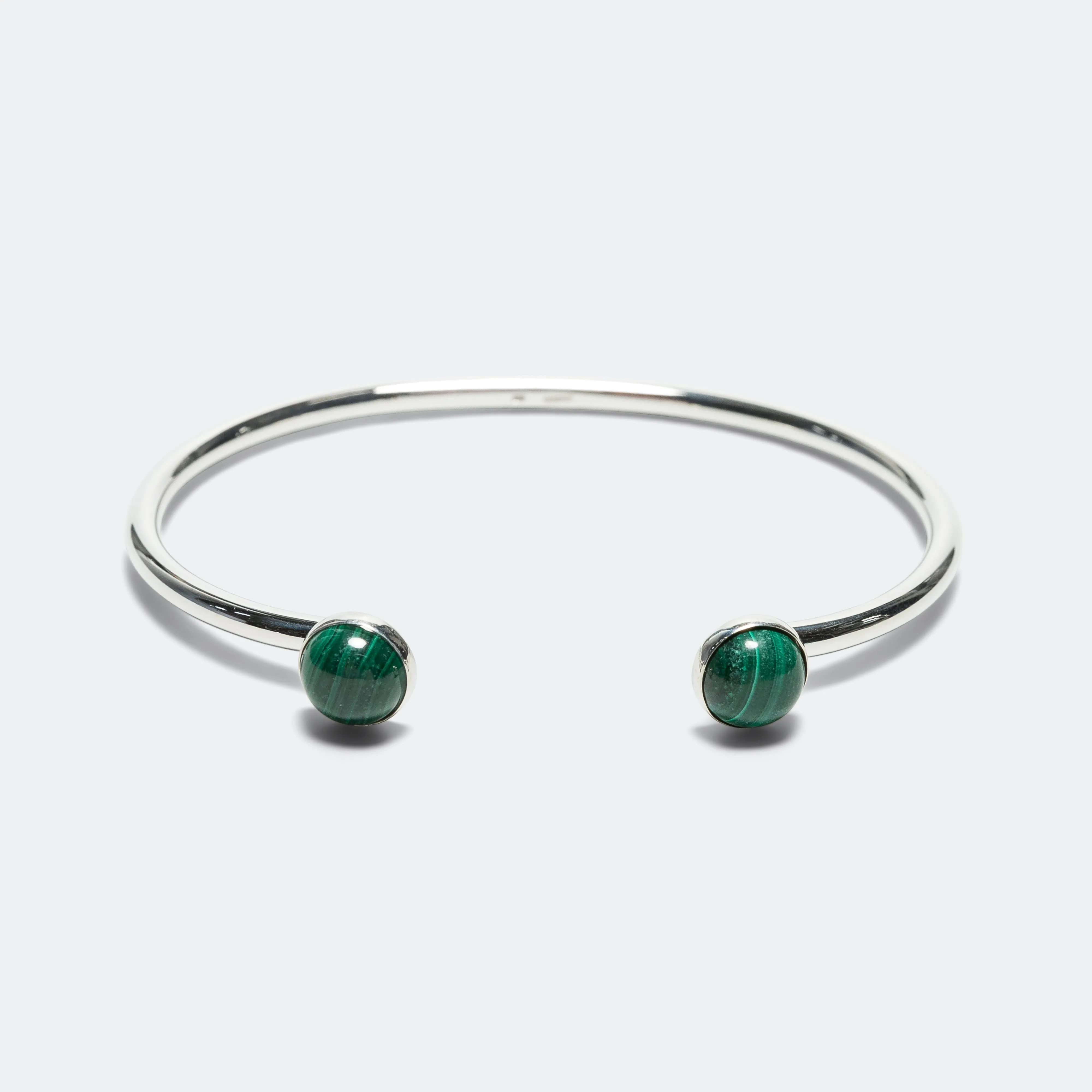 Bangle Bracelet - Malachite/925 Silver