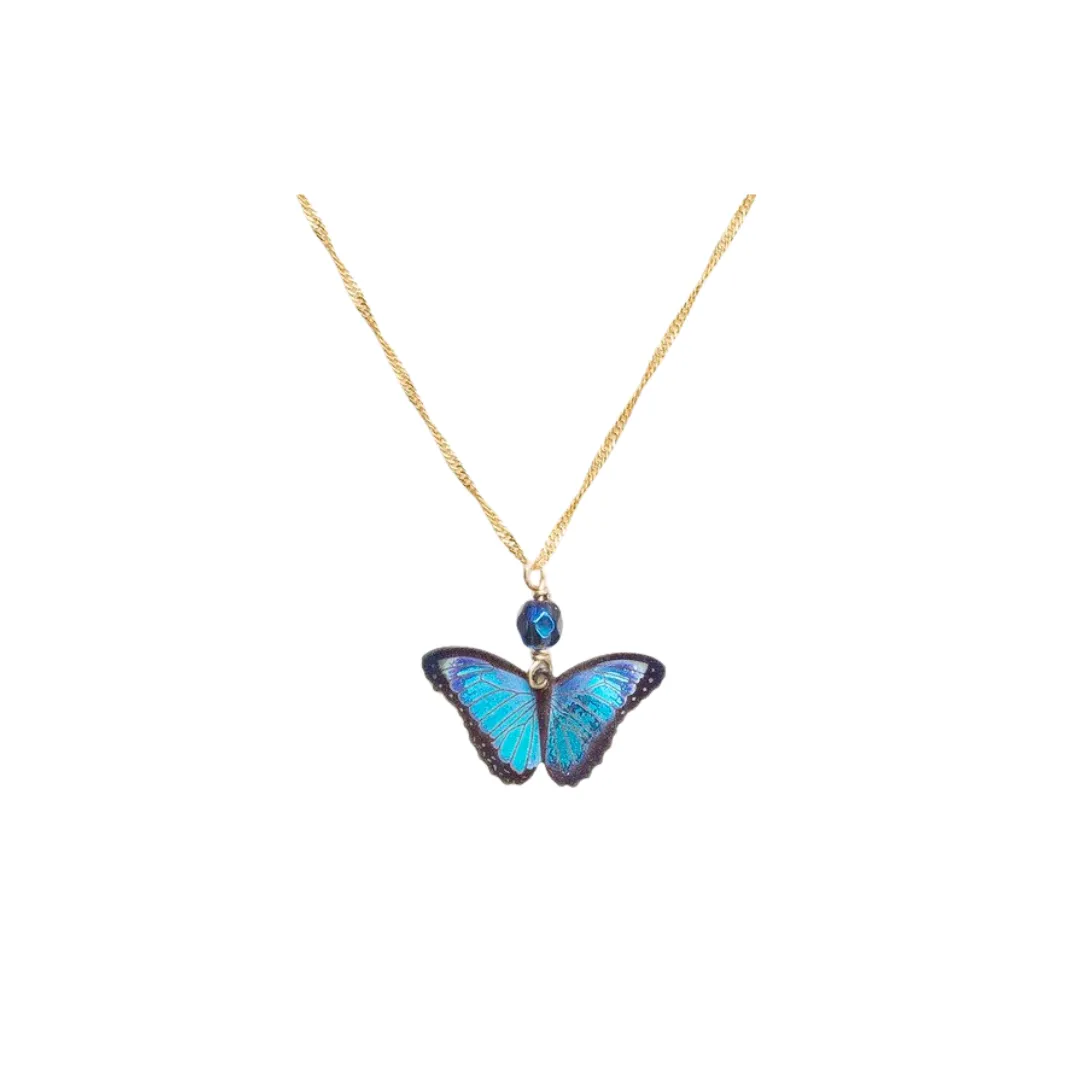 Bella Butterfly Pendant in Blue Radiance