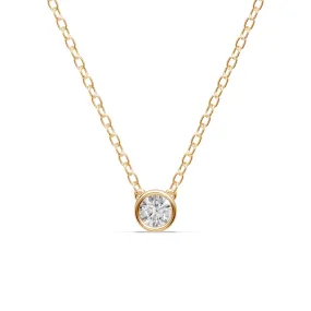 Bezel Necklace with 0.40ct of Laboratory Grown Diamonds in 9ct Yellow Gold