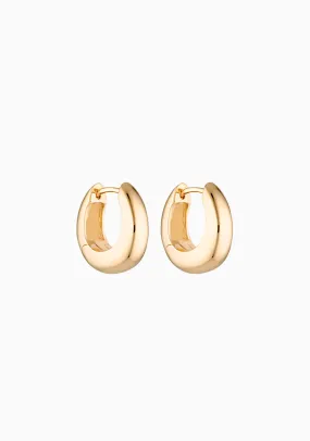 Bold Huggie Earrings_Gold