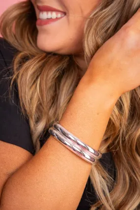 Bold Moves Bracelet Set - Silver | RESTOCK