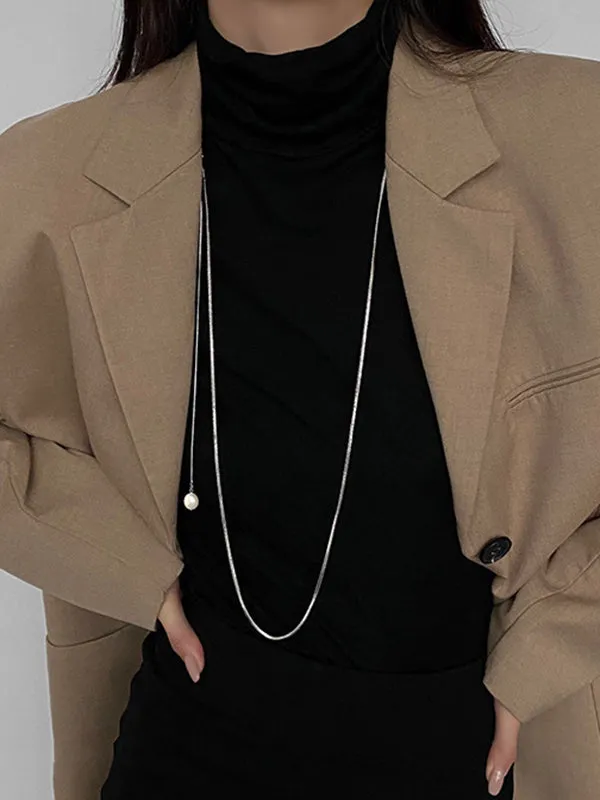 Casual Normcore Pearl Necklaces Accessories