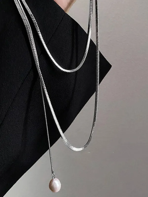 Casual Normcore Pearl Necklaces Accessories