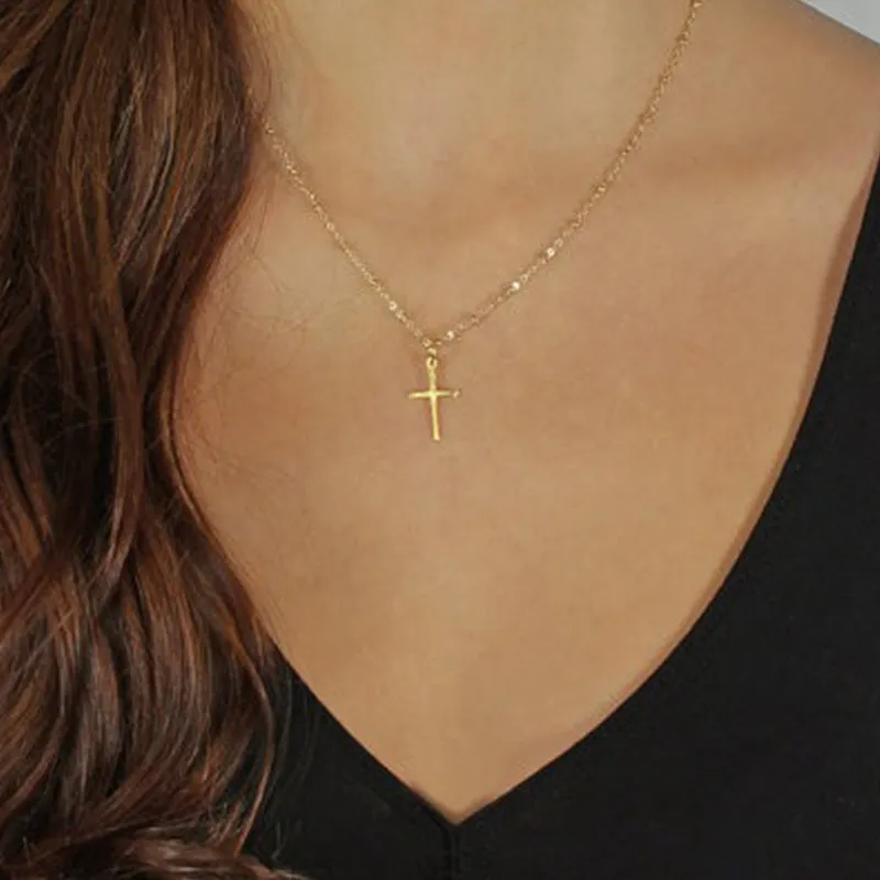 Cross Pendant Creative Simple Stylish Alloy Necklace