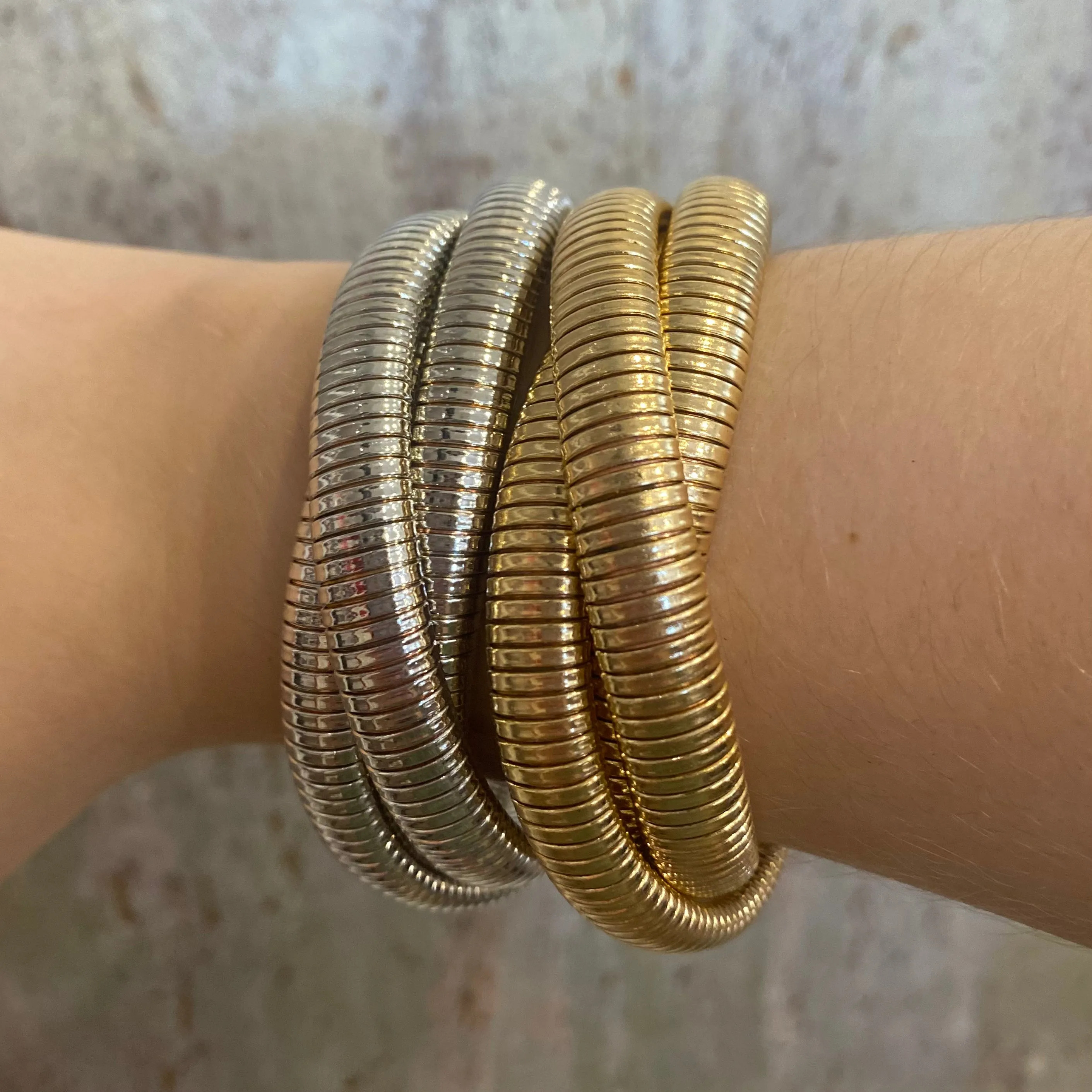 Eleanor Intertwined Metal Textured Bracelet Set