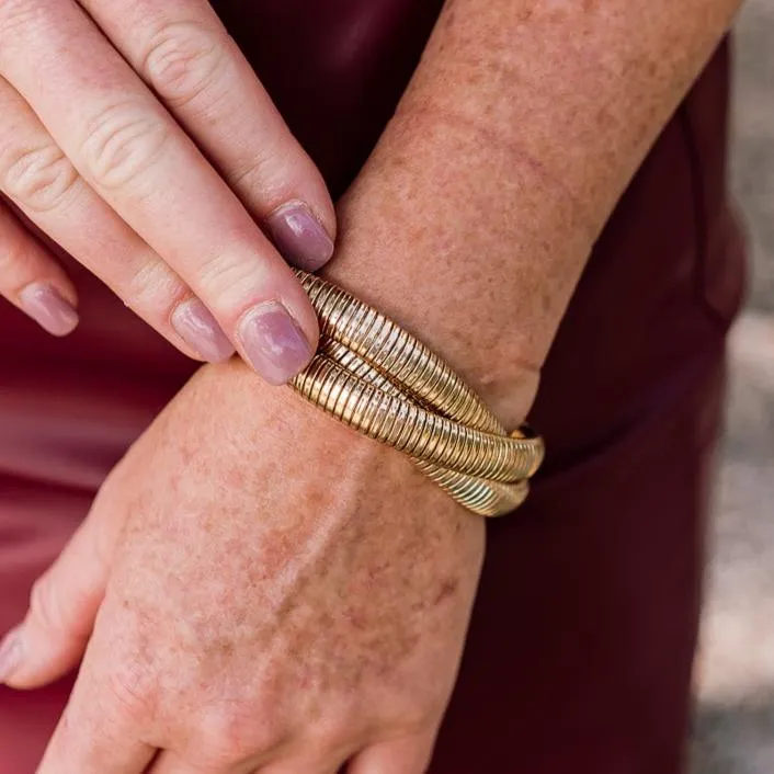 Eleanor Intertwined Metal Textured Bracelet Set