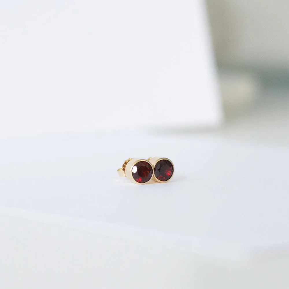 Garnet Stud Earrings