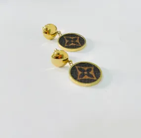 Geometric Earrings Gold Colour Stud Round Earrings X3882600