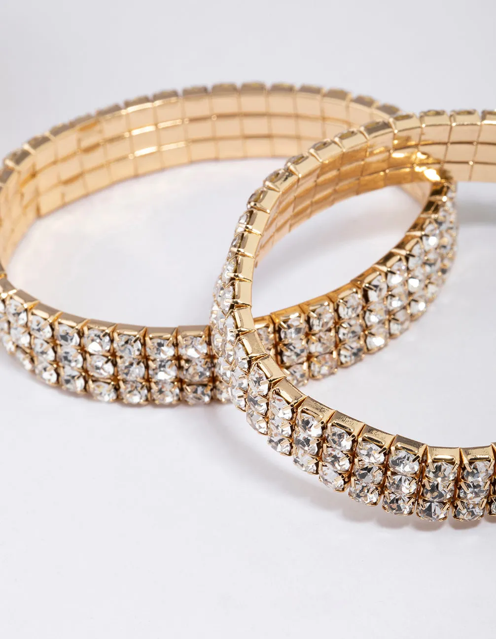 Gold Mixed Width Cup Chain Bracelet Pack