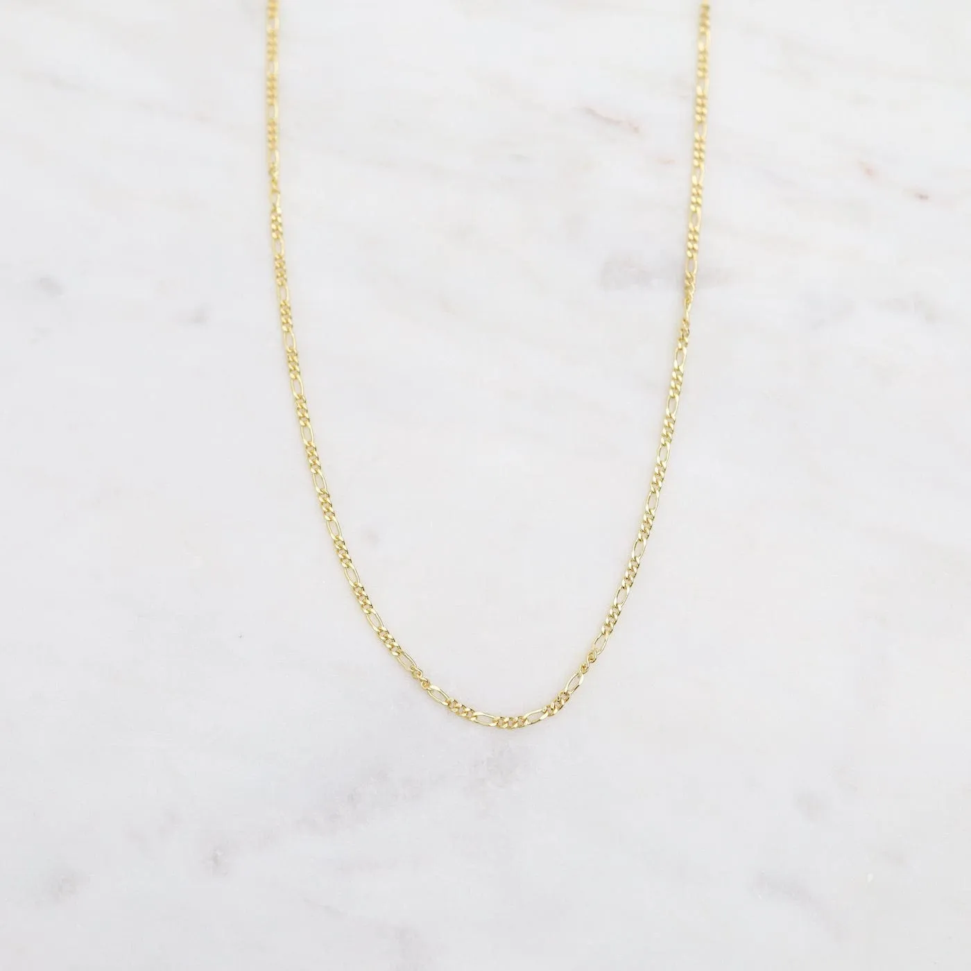 Gold Vermeil Fine Figaro Chain