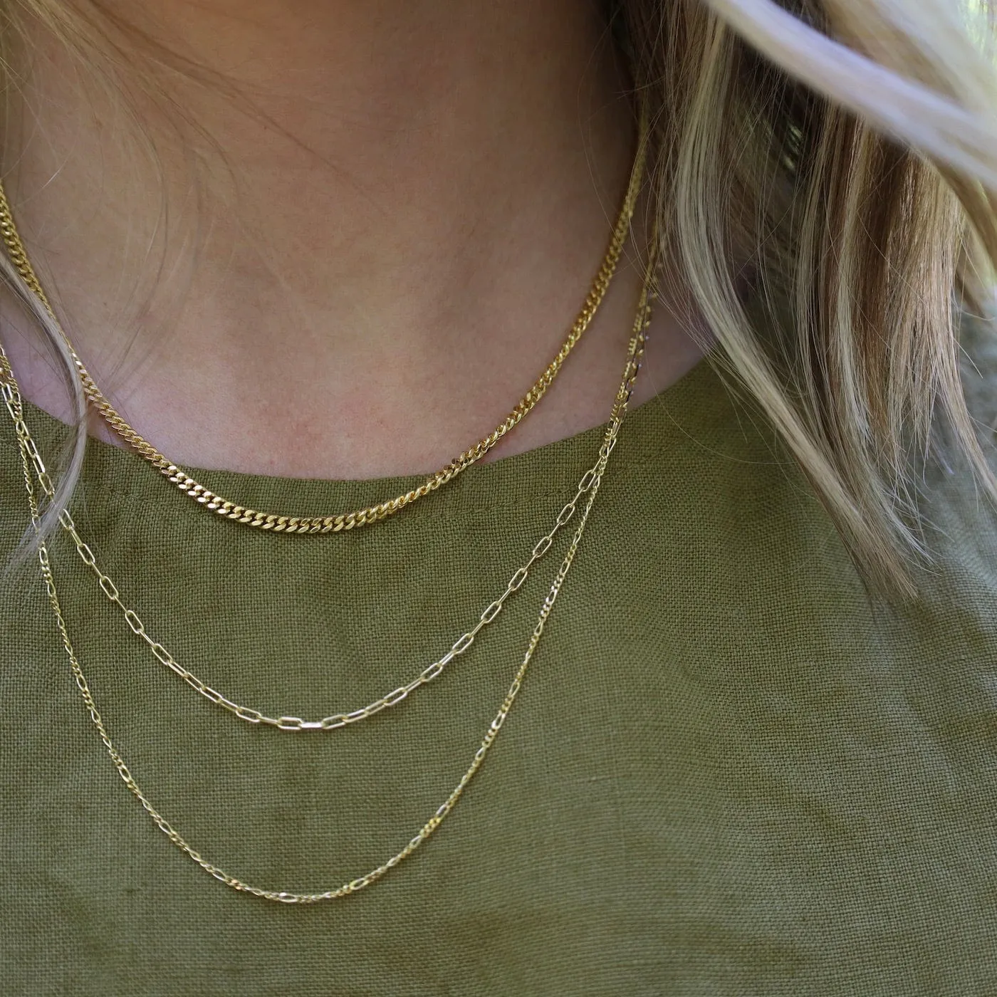 Gold Vermeil Fine Figaro Chain