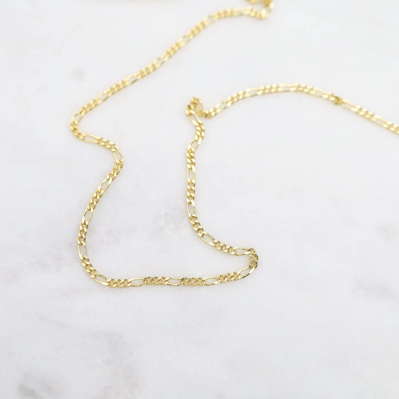 Gold Vermeil Fine Figaro Chain