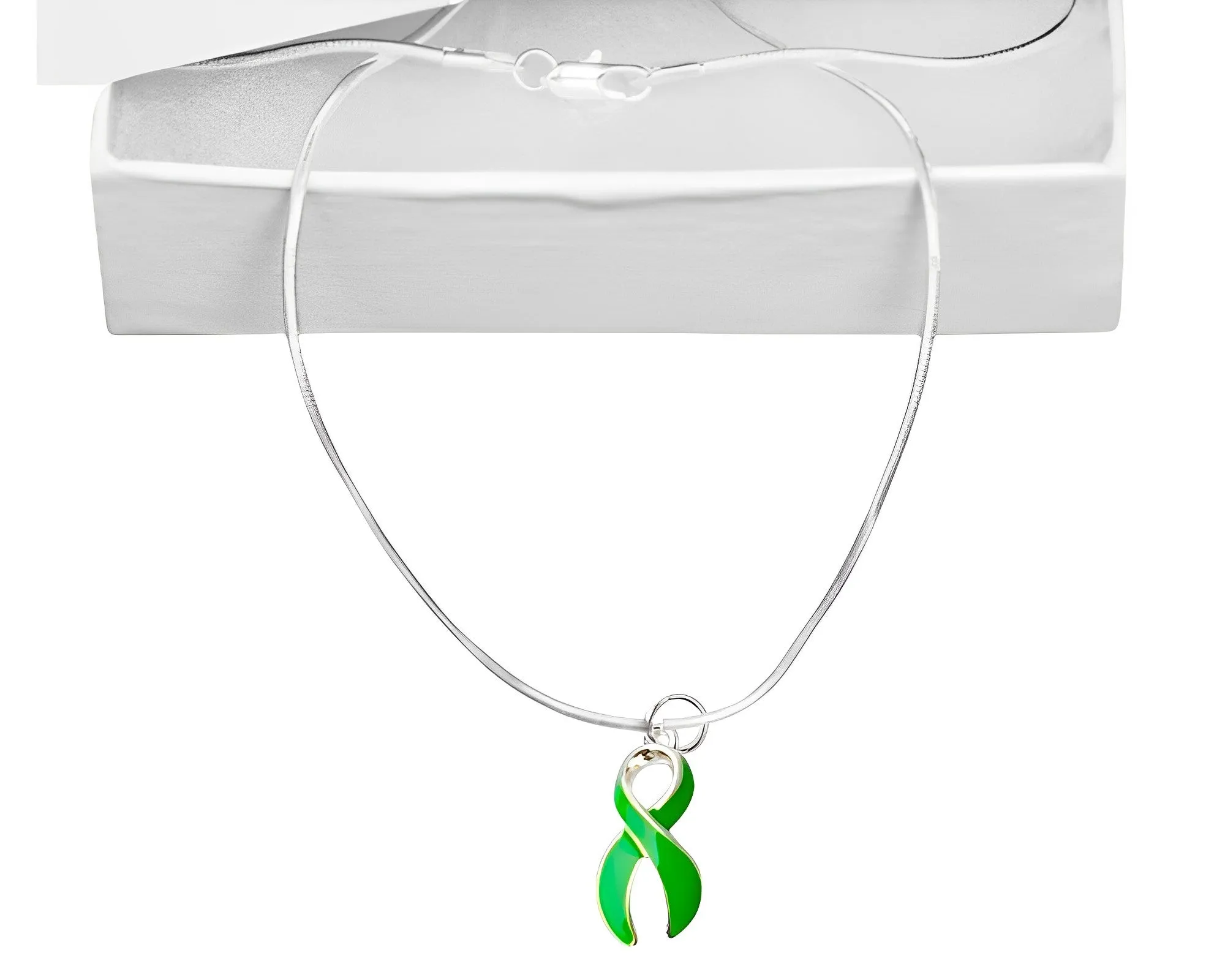 Green Ribbon Necklaces