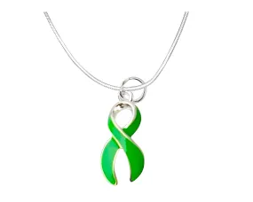 Green Ribbon Necklaces