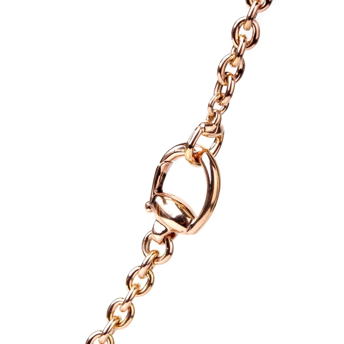 Gucci Horsebit Black Diamond Rose Gold Necklace