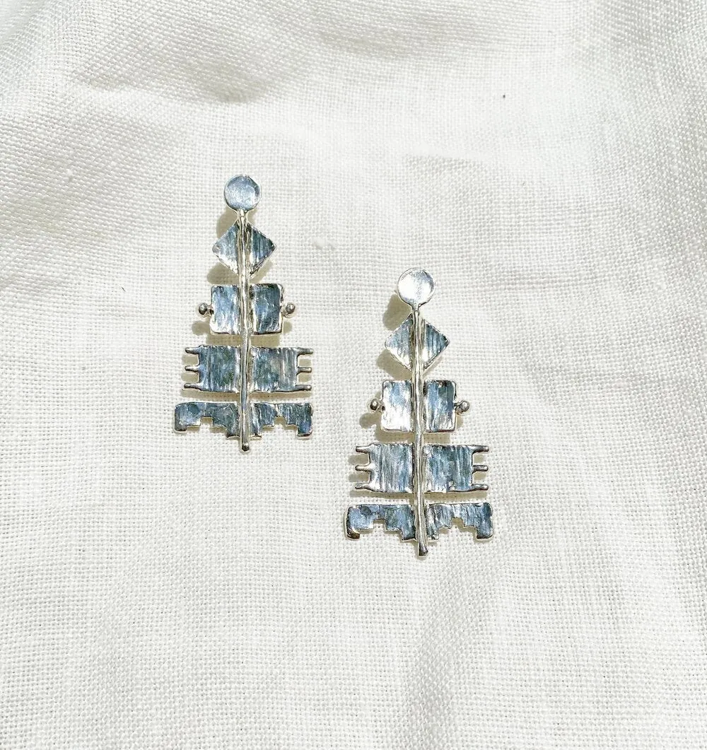 Hawkly Pyra Earrings (Silver or Bronze)