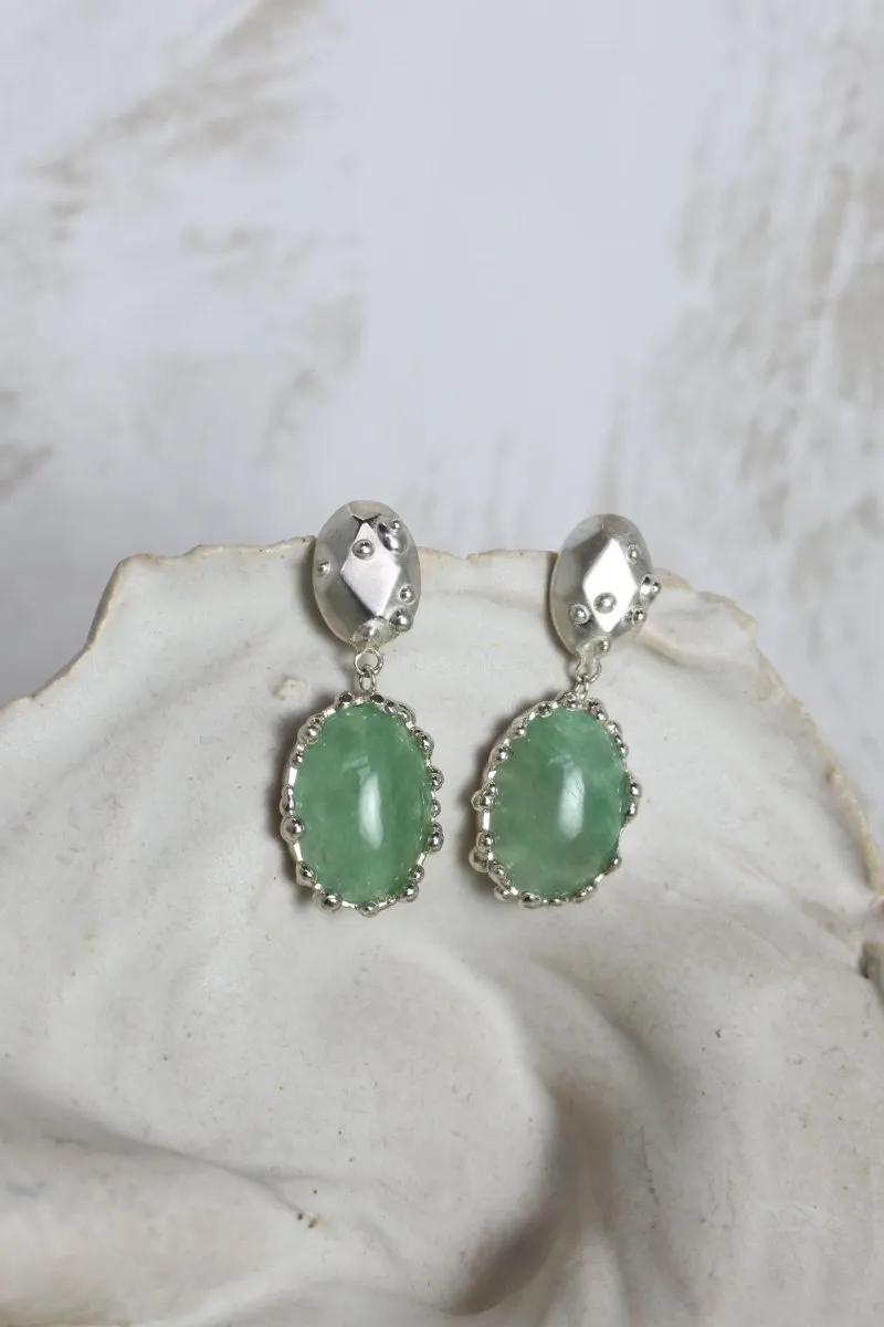 House of Hudson Blobby Aventurine Drop Earrings (Medium)