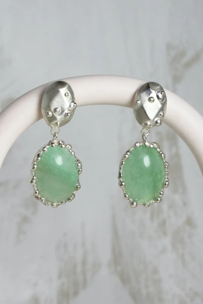 House of Hudson Blobby Aventurine Drop Earrings (Medium)