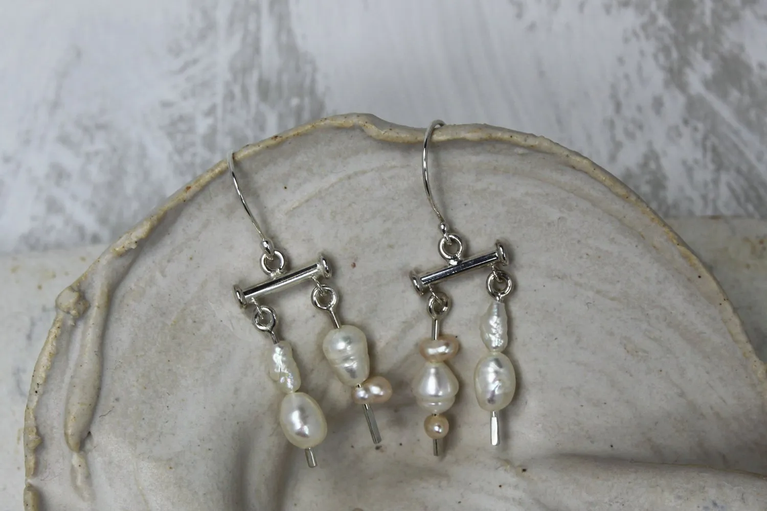 House of Hudson Narrow Dancing Pearl Earrings