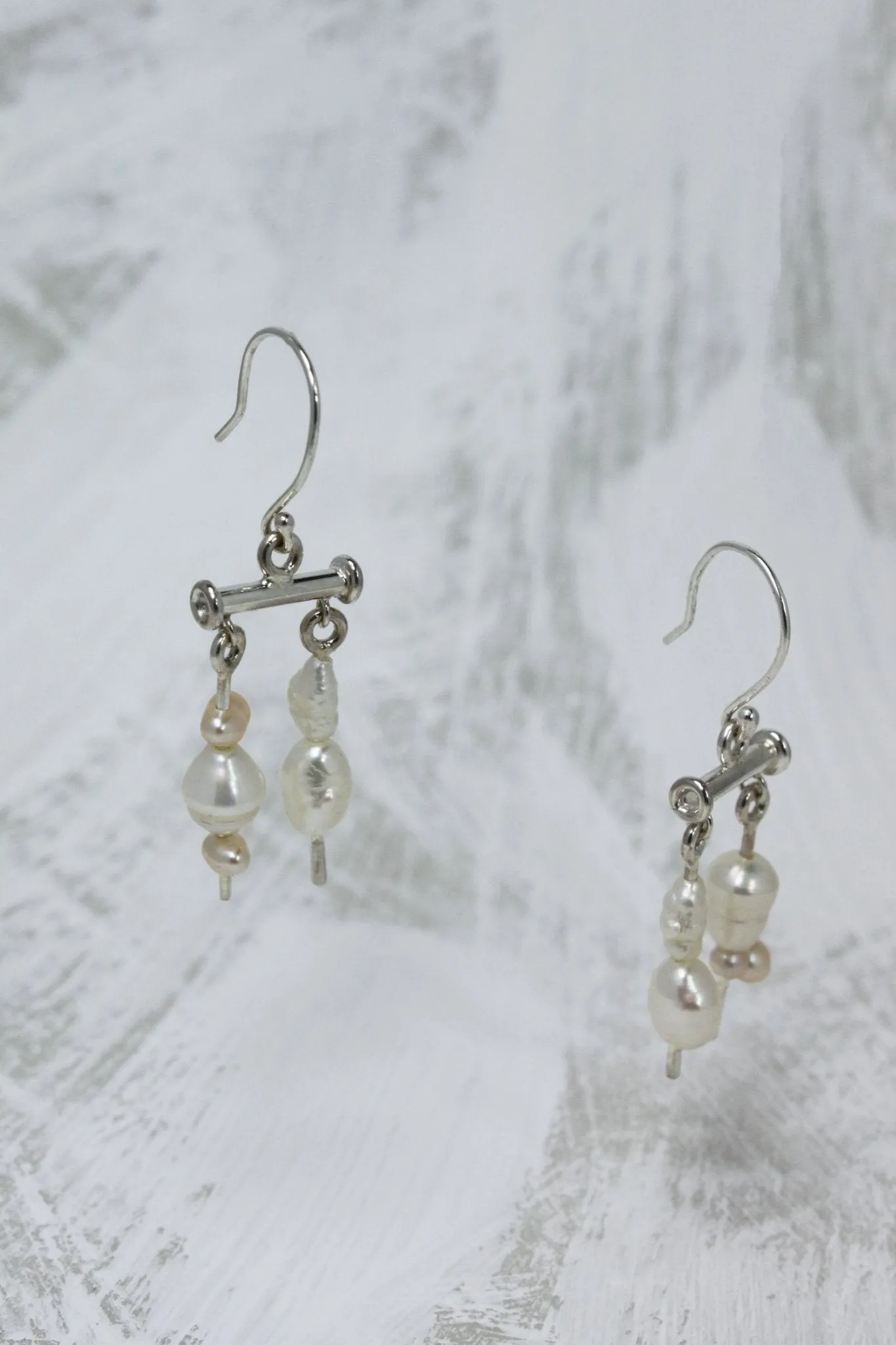 House of Hudson Narrow Dancing Pearl Earrings