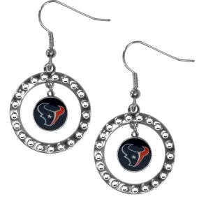 Houston Texans Rhinestone Hoop Earrings