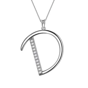 Letter Initial D Necklaces Pendant Women Girls Name Jewelry Gift 925 Sterling Silver