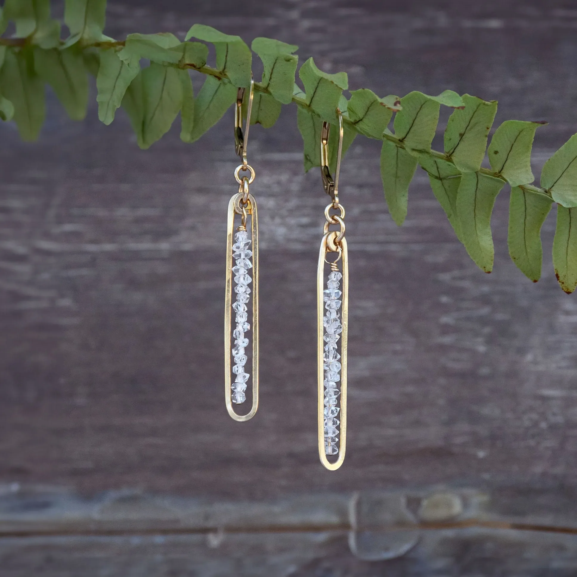 Lyric Earrings with Herkimer Diamonds