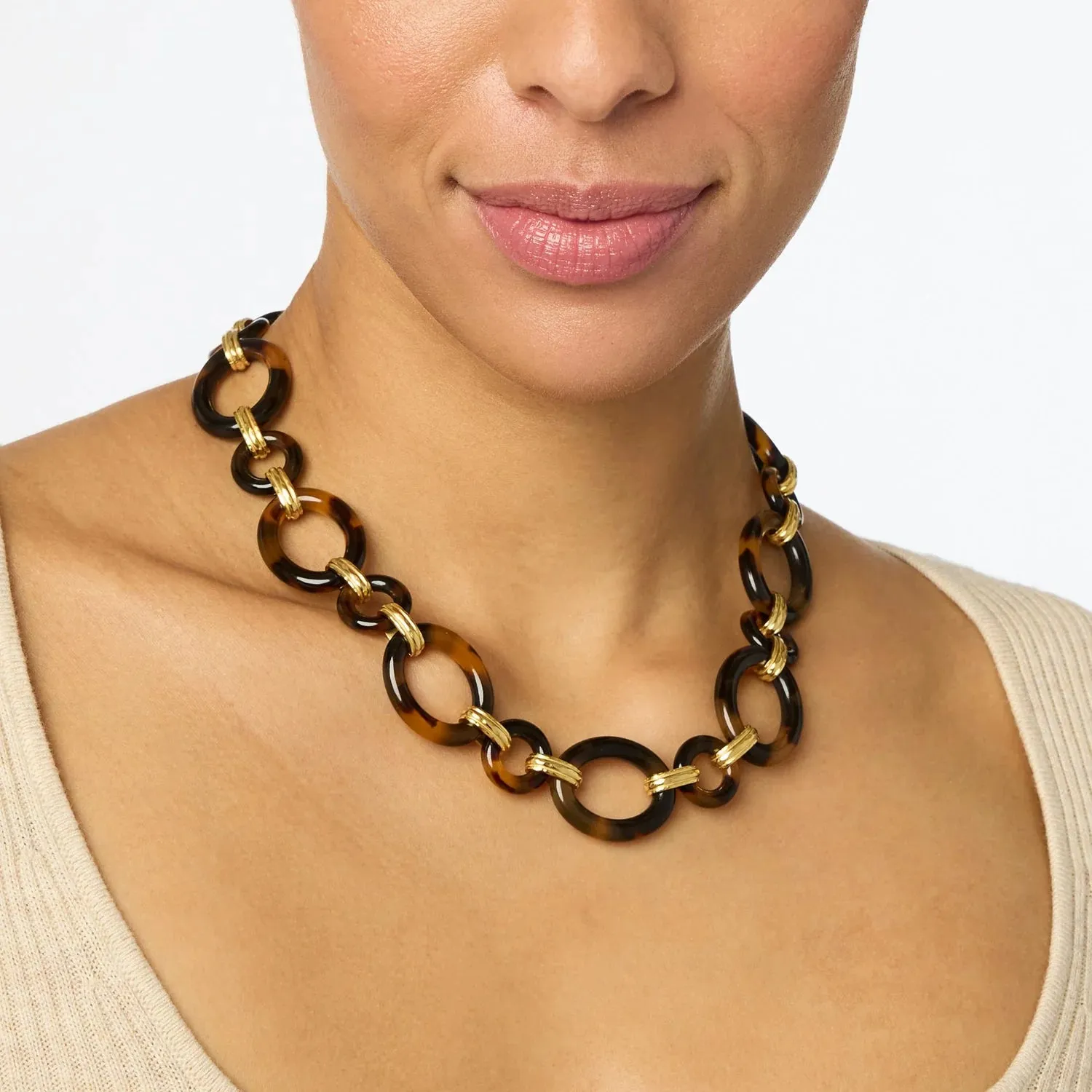 Madison Link Tortoiseshell Necklaces