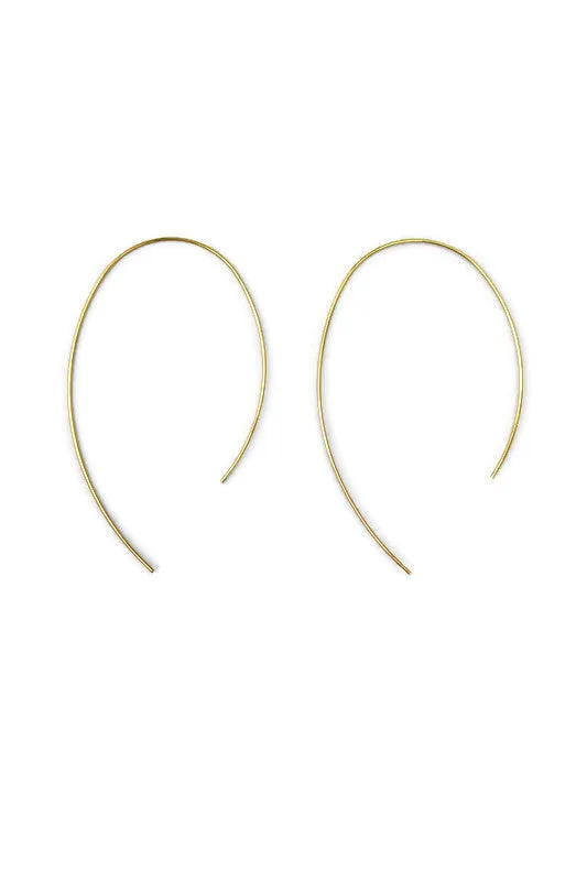 Marge Curve Hoop Gold Earrings