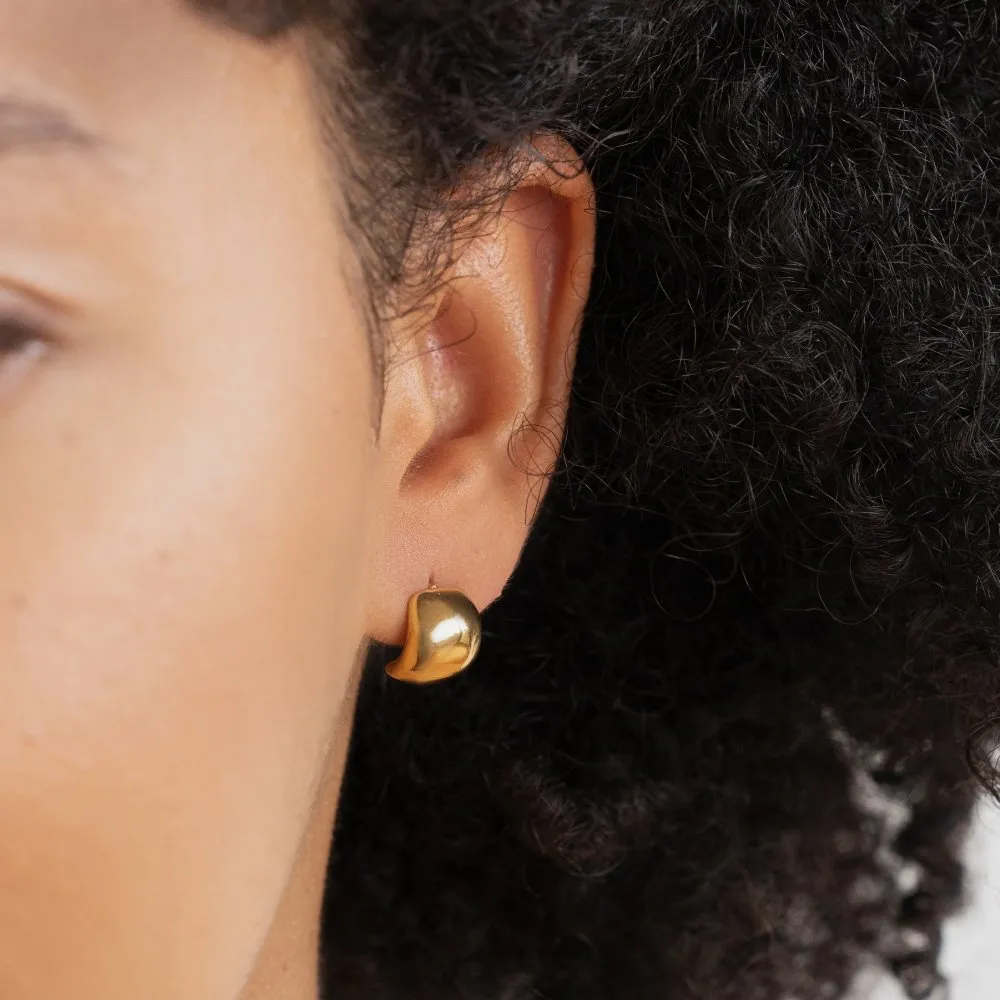 Mika Geometric Curve Earrings