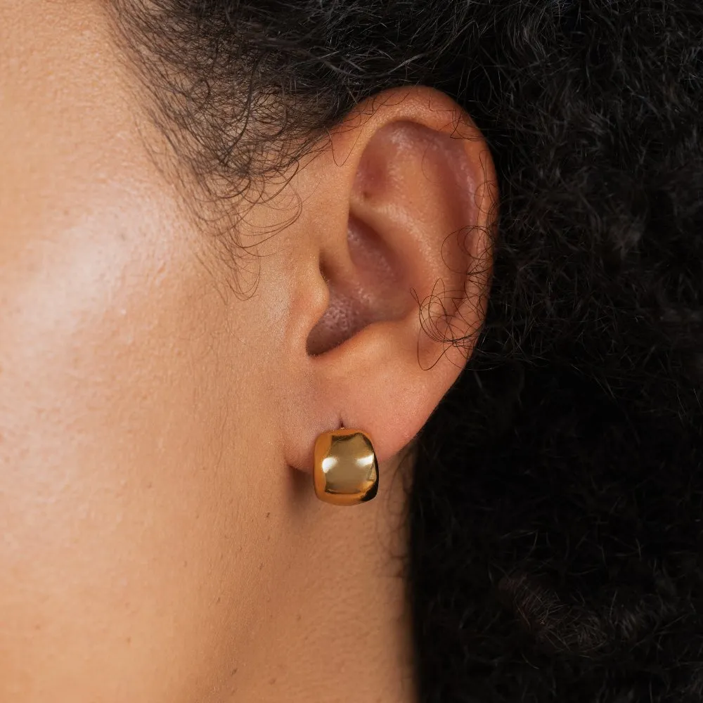 Mika Geometric Curve Earrings