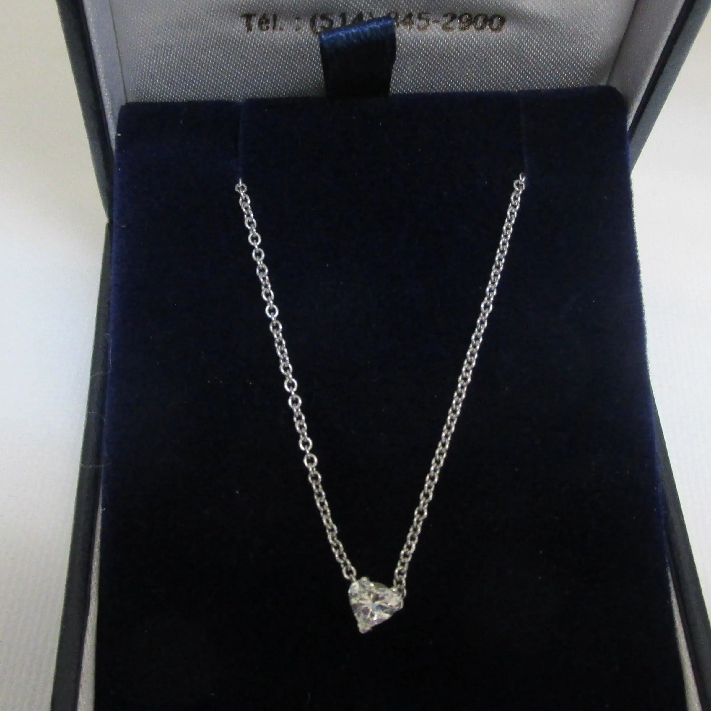 Mini Diamond Heart Solitaire Necklace