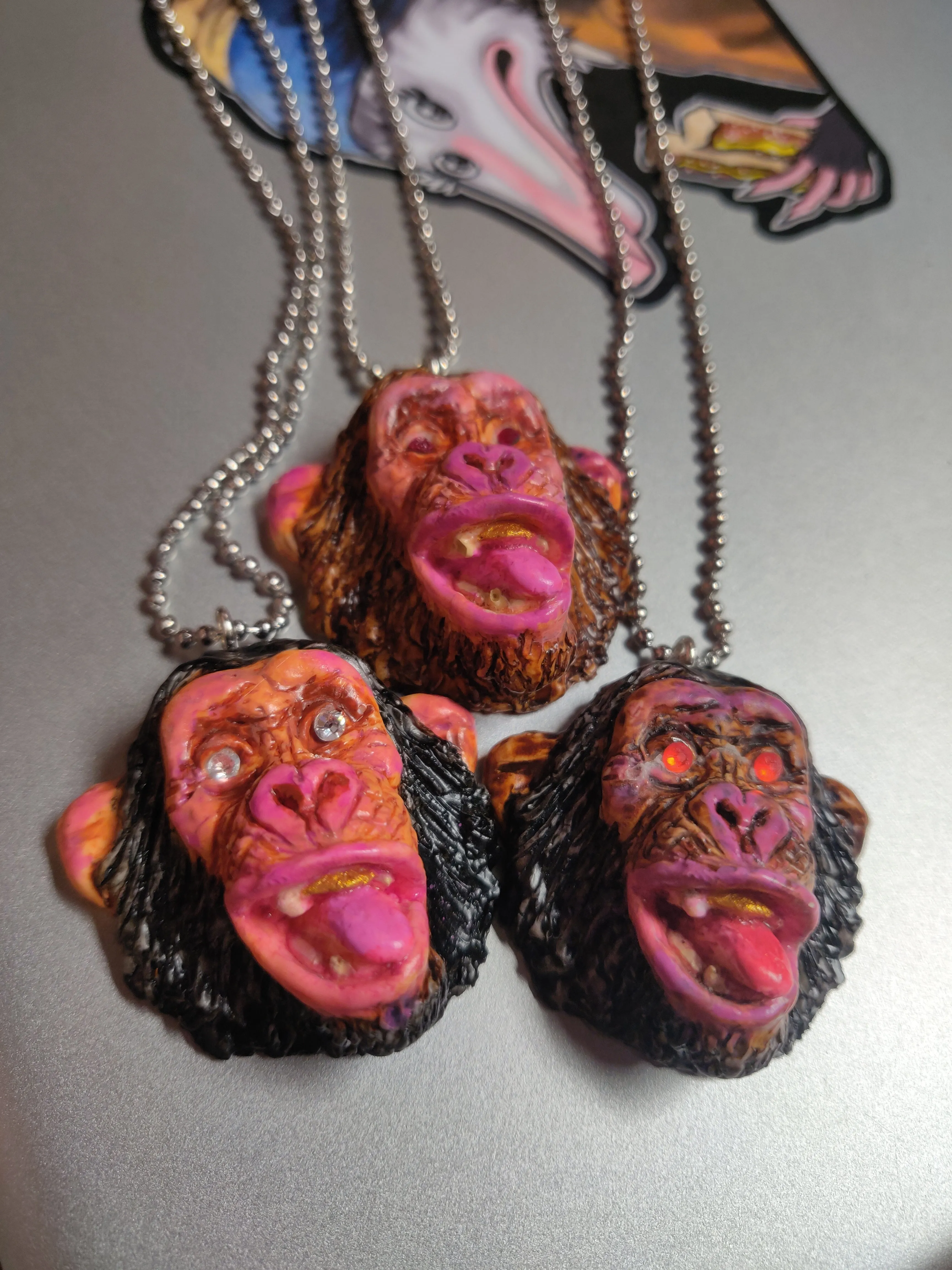 Monkey Hand-sculpted Necklaces