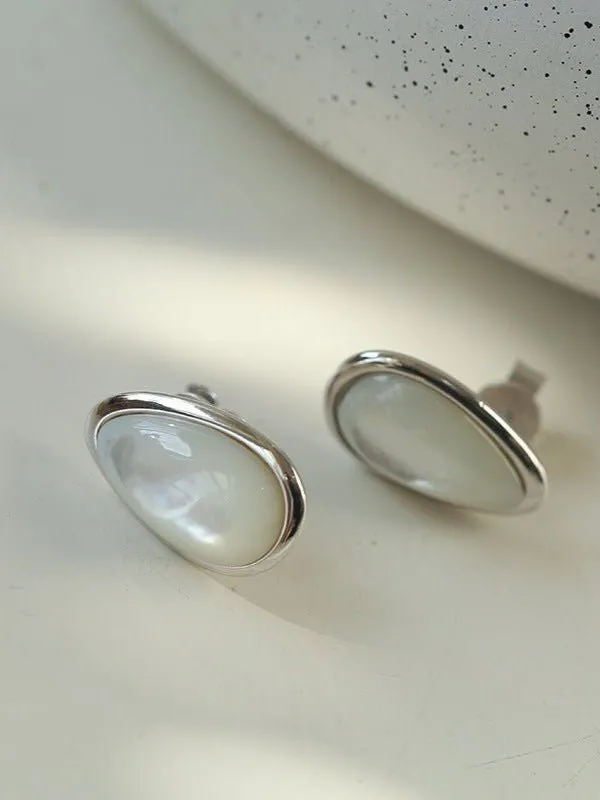 Mother of Pearl Sterling Silver Earrings