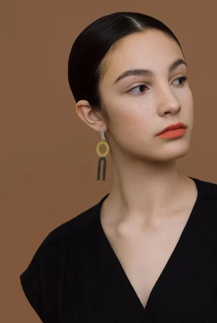 Natalie Joy Divided Line Earrings