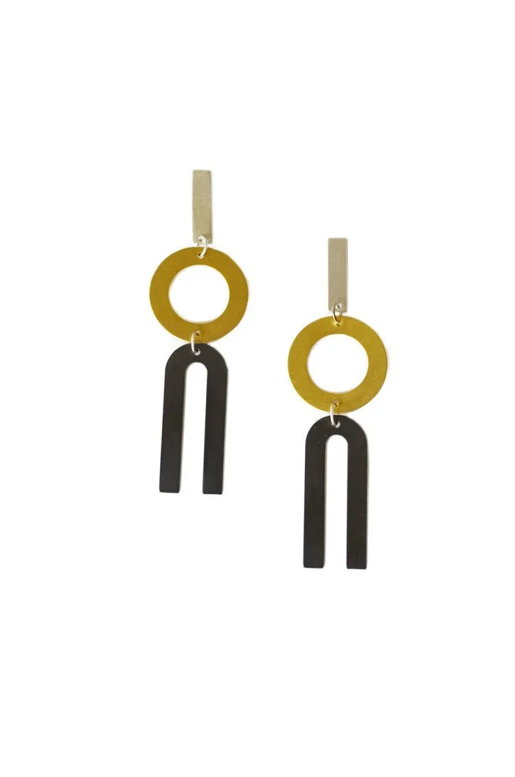 Natalie Joy Divided Line Earrings