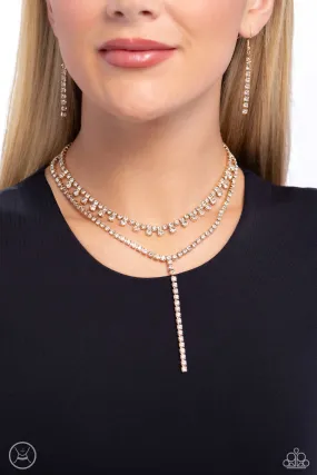 Necklaces Champagne Night - Gold Choker