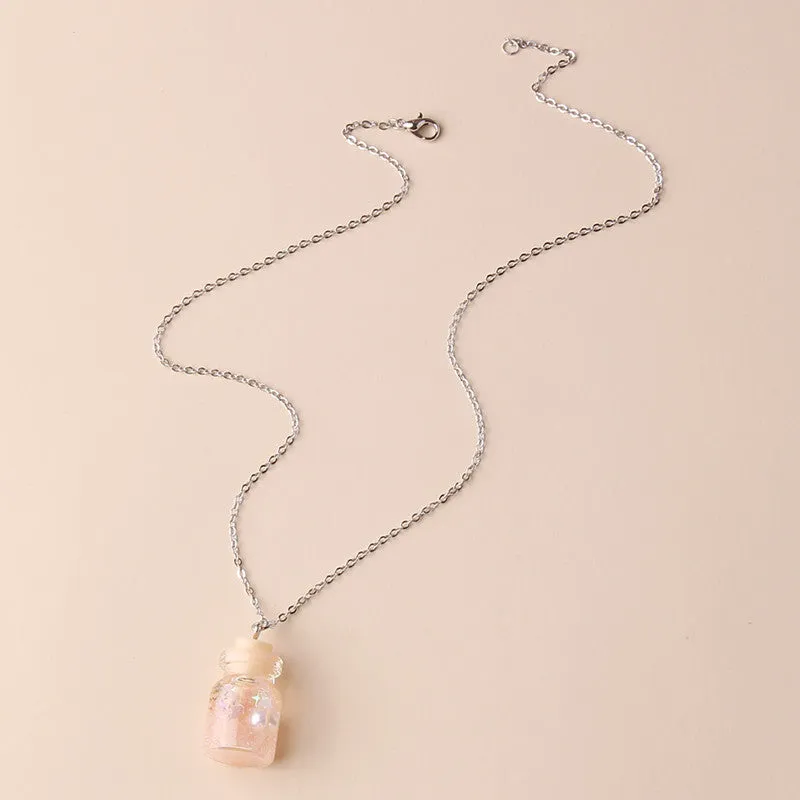 New Fashion Drifting Bottle Simple Conch Pendant Necklace