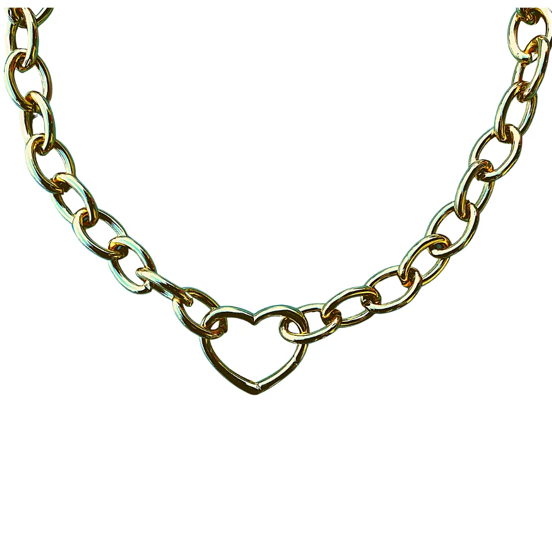 Ouro Heart Link Necklace