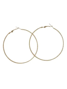 Oversized Textured Metal Hoop Earrings