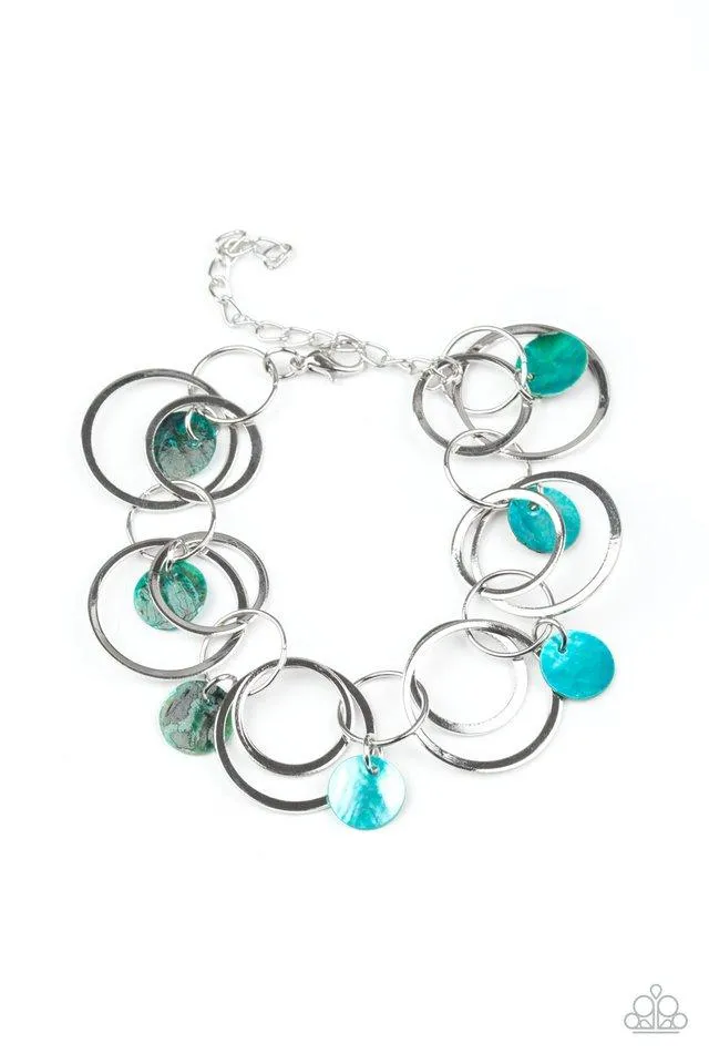 Paparazzi Bracelet ~ Total SHELL-Out - Blue